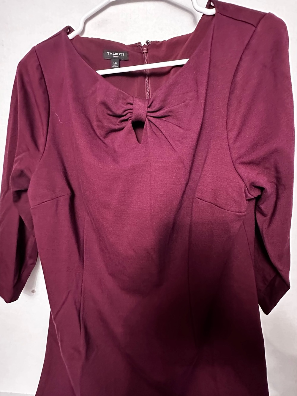 Talbots Women's Plum Knot-Front Dress